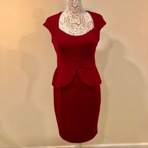 Red Peplum Dress
